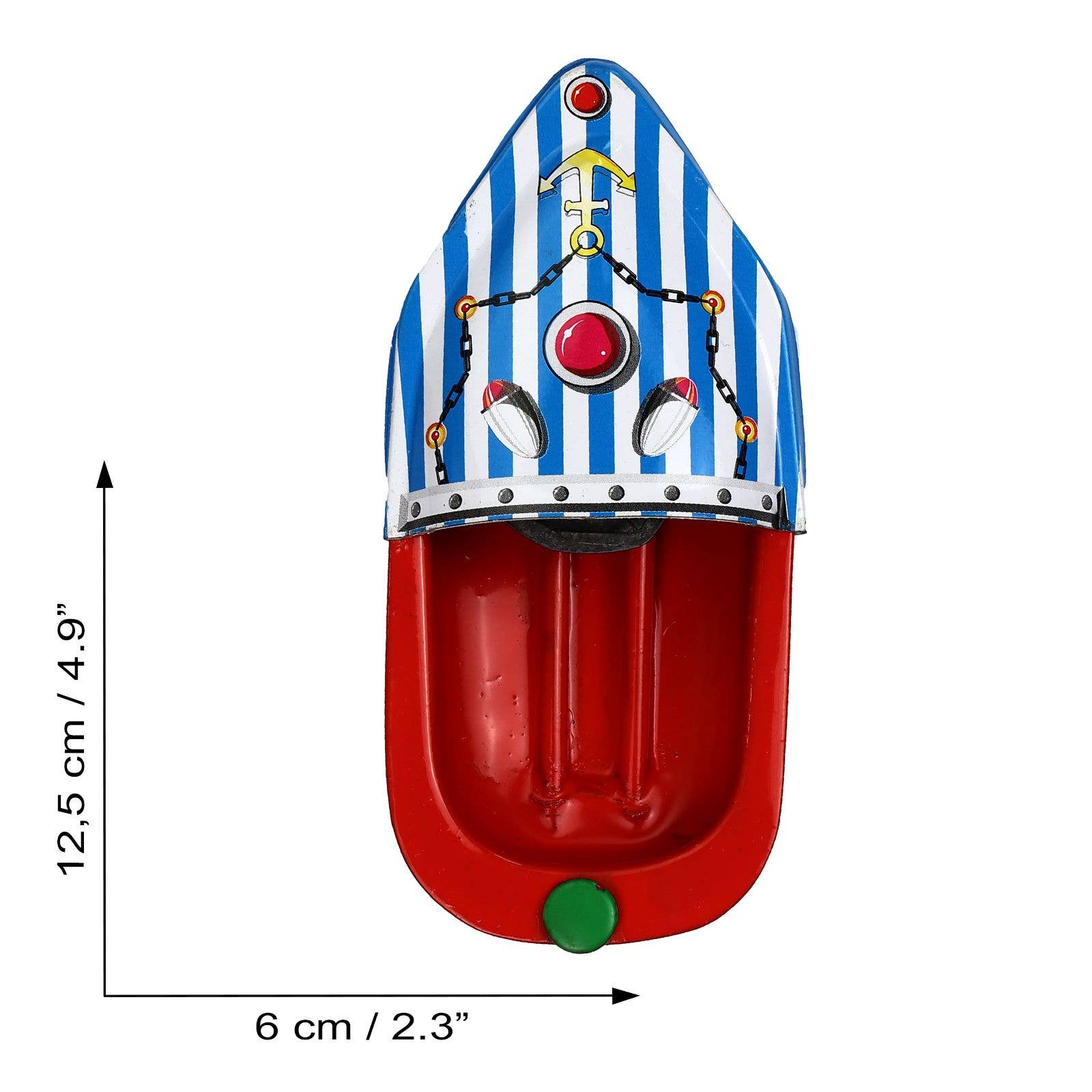 Tribal Trade GmbH - Wholesale Decorative Figurine - Tin Toy Candle Boat Pop Pop Boat Mini Litho Blue4