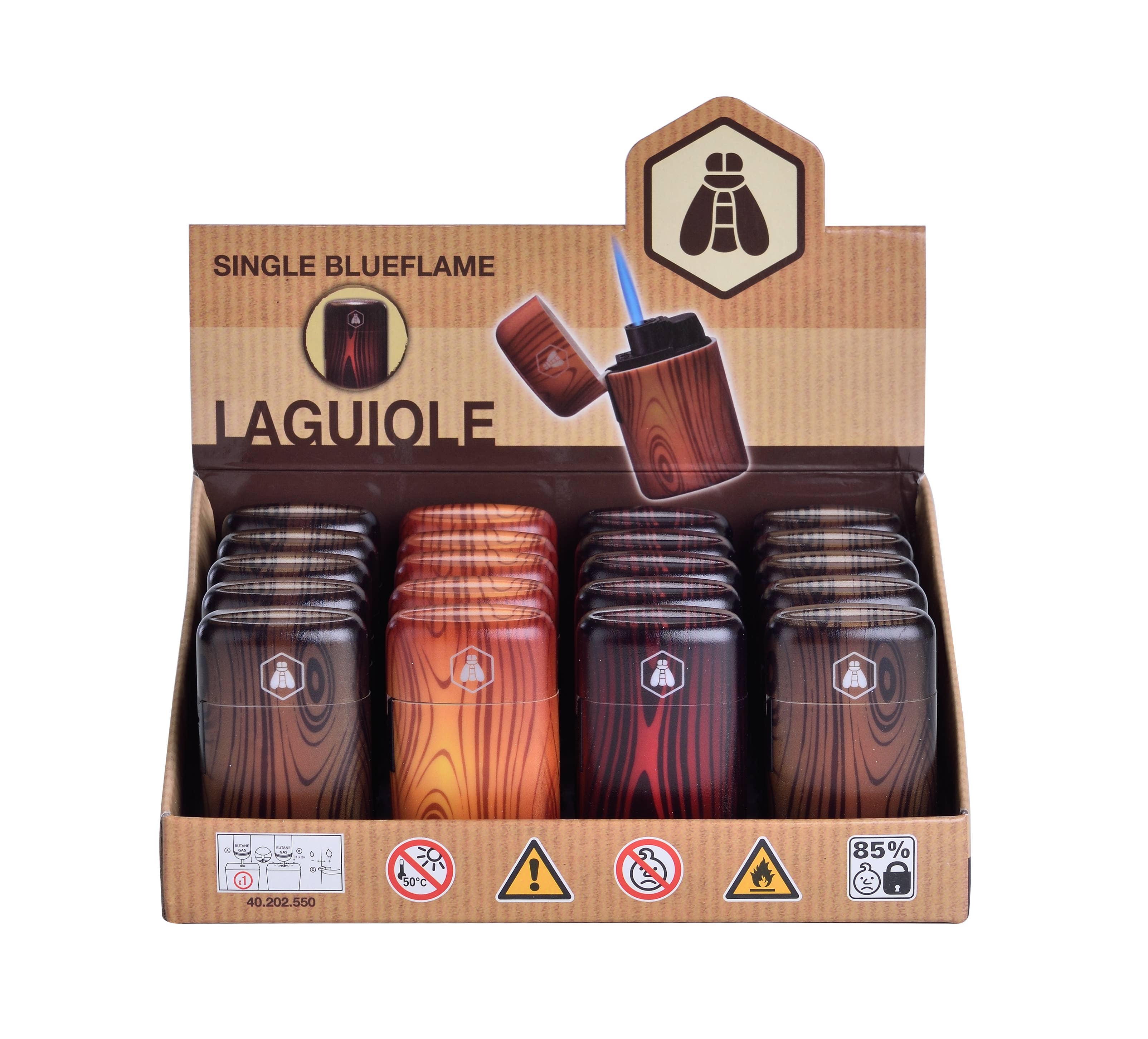 Laguiole - Vendita all'ingrosso Accendini - Accendini a fiamma a getto Lag Display da 20 pezzi1