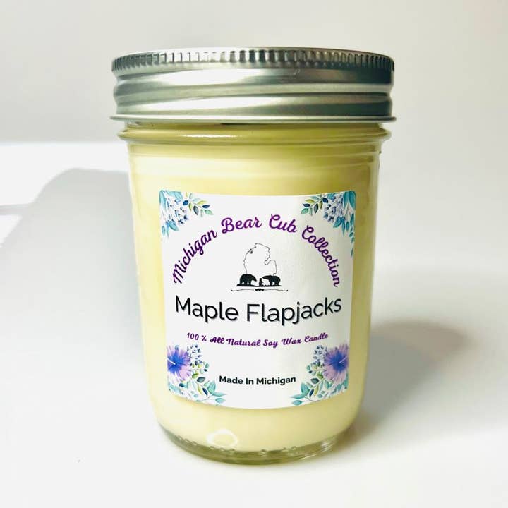 Michigan Bear Cub Collection - Wholesale Jar/Filled Candle - Maple Flapjacks0