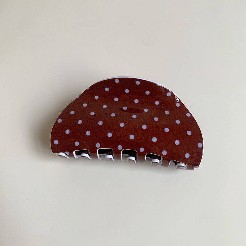 Dipped Shop - Wholesale Haarclip - Dames - Minimalistische Polka Dots Acryl Haarclip DP25F9923