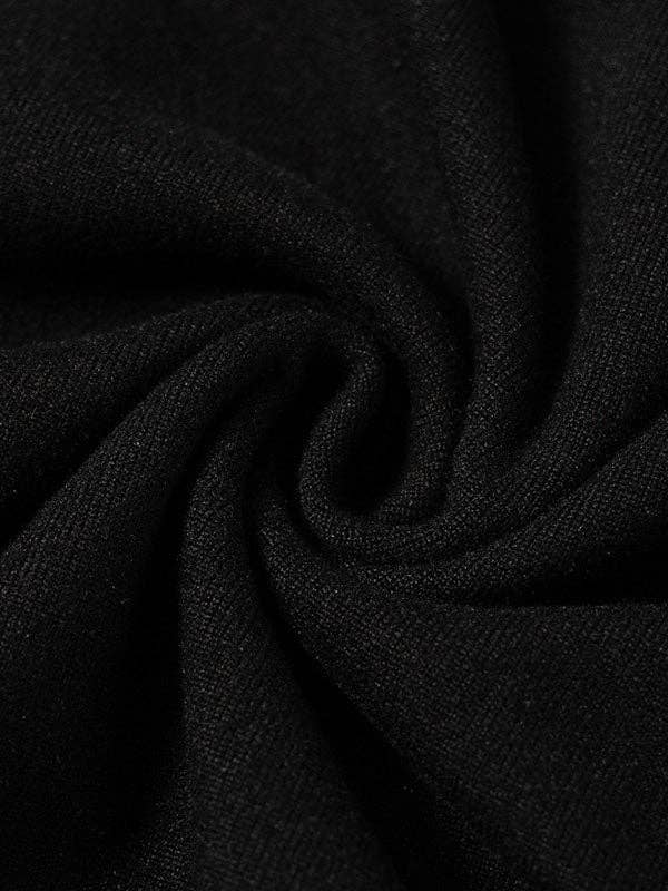 VividLux – wholesale Dress – Women's – Bodycon Long Sleeves Solid Color Split-Joint High Neck Maxi Dresses5