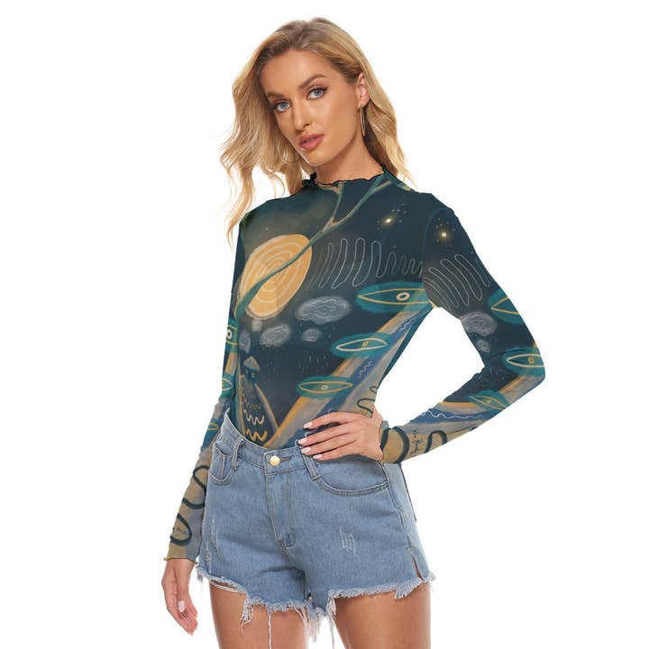 All Around Artsy - Wholesale T-shirt – women's - "January" Mesh Shirt2