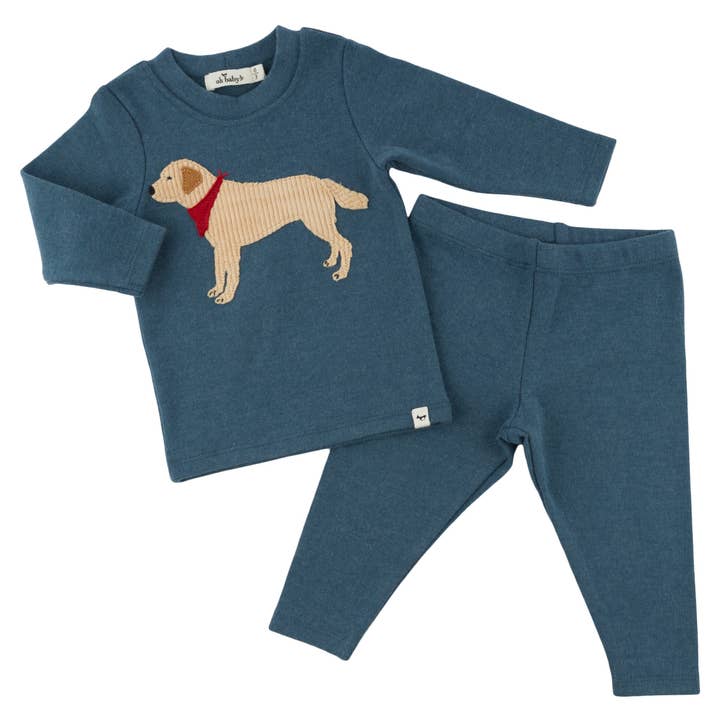 oh baby! Two Piece Set - Lab Bandana - Ocean for wholesale on Faire2