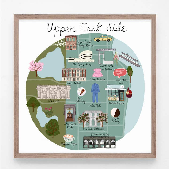 Upper East Side NYC Print for wholesale by London Block by Block