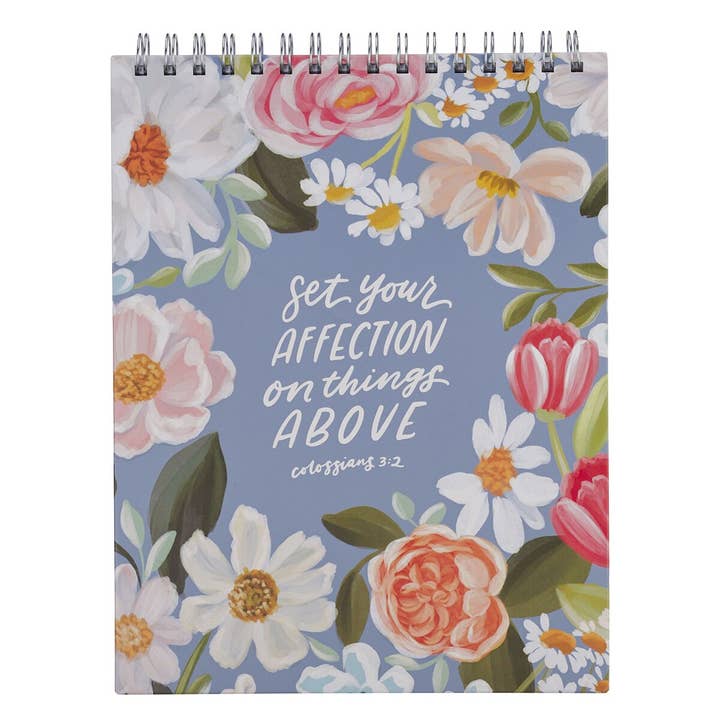Wirebound Notepad Set Your Affection Col. 3:2 for wholesale by Christian Art Gifts