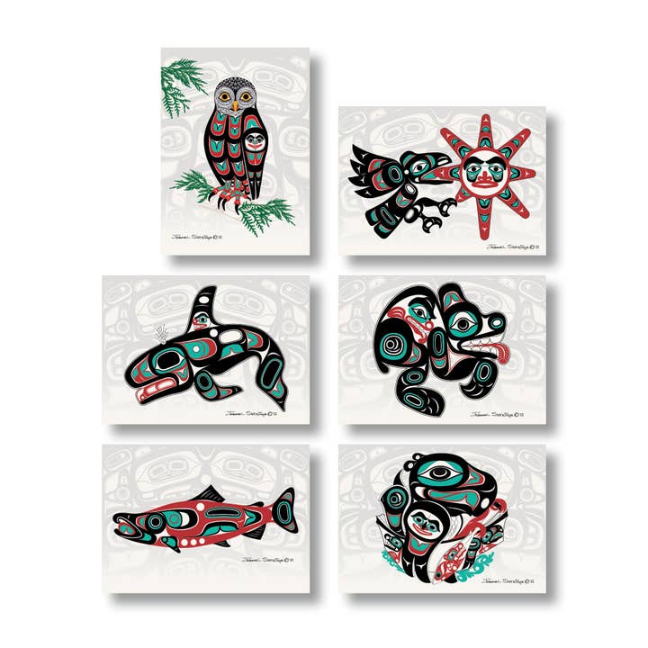 House Screen Collection #2 - Formline Art Card Boxed Set for wholesale by The Shotridge Collection