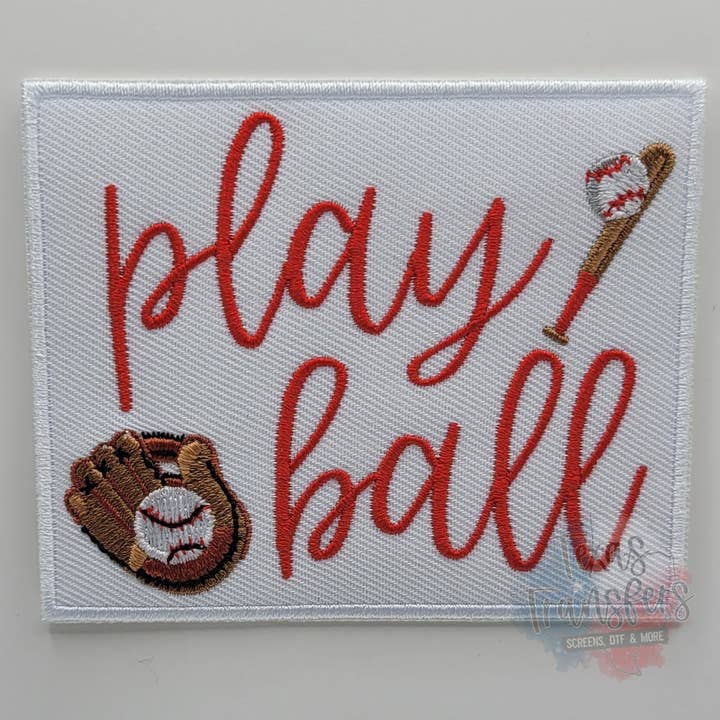 Texas Transfers - Wholesale Patch - Play Ball Iron-On Patch