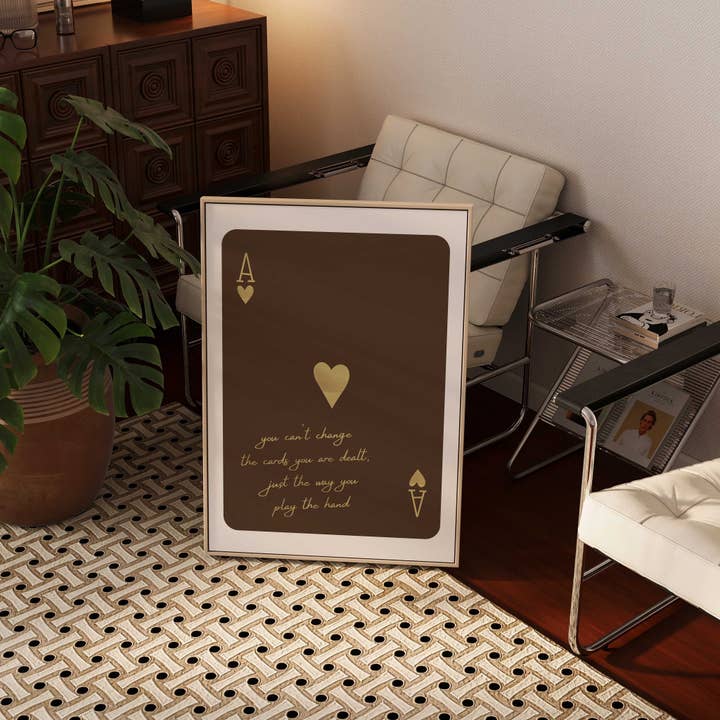 D'LUXE PRINTS - Wholesale Poster - The Cards You Are Dealt Print Brown/Gold9