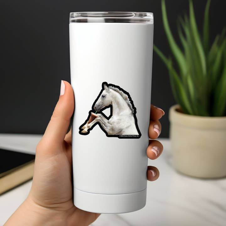 Horse Hollow Press - Wholesale Sticker - 3" Tumbler Horse Sticker / Coffee & Starbucks / WATERPROOF
10