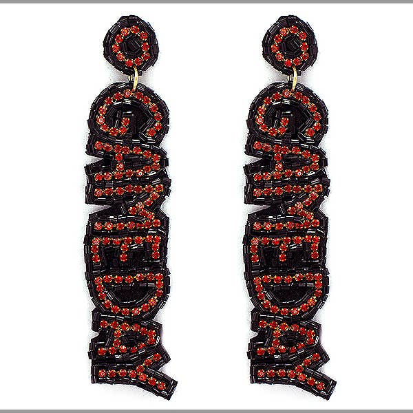 E-6892-Orange Black for wholesale by Lou & Co