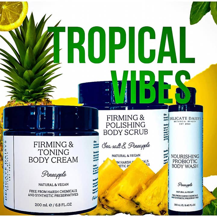 Delicate Daisys Botanical Beauty - Wholesale Body scrub/exfoliant - Pineapple Body Scrub with Retinol7