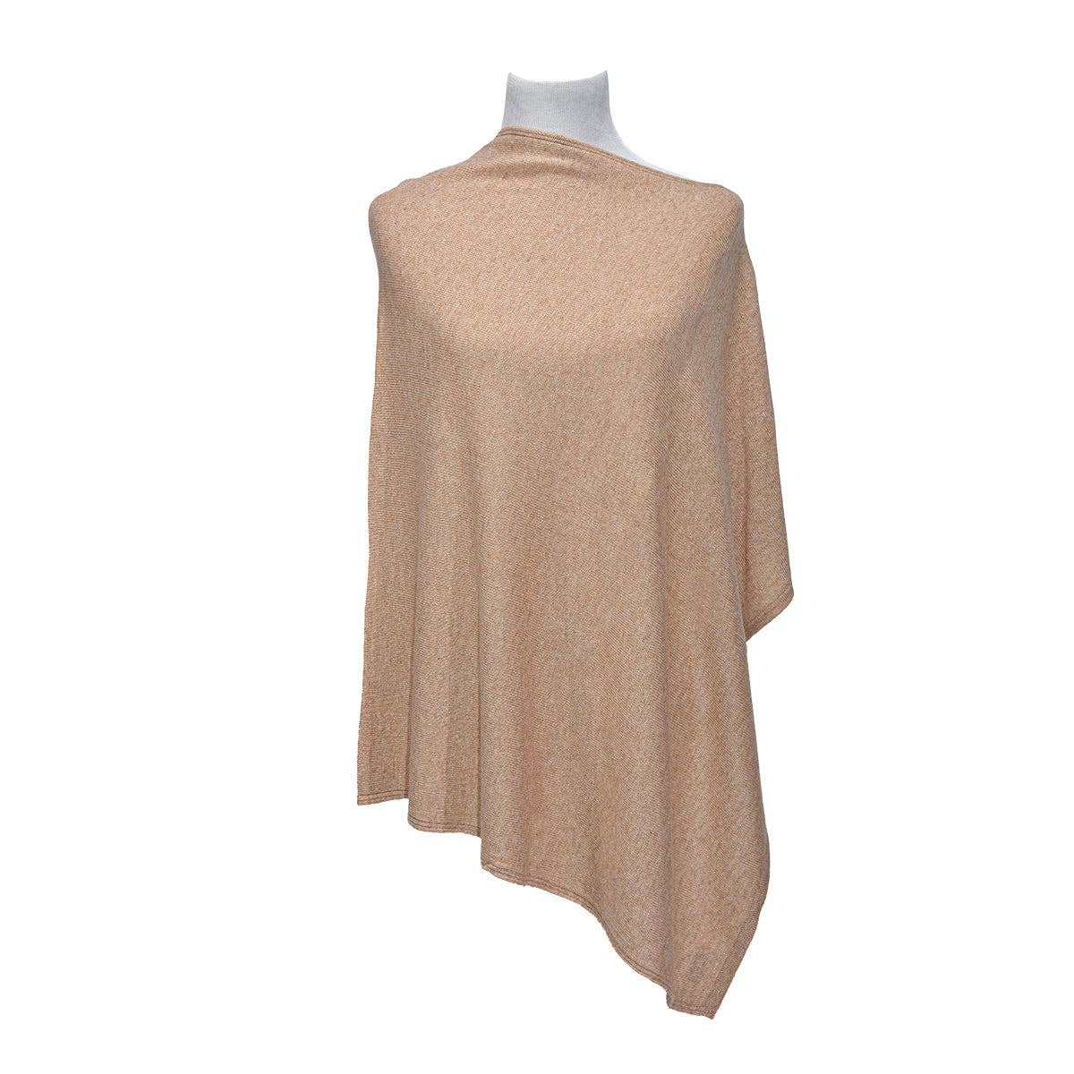 BNB Crafts Inc. - Wholesale Poncho - Women's - Solid Natural Cashmere Side neck poncho4