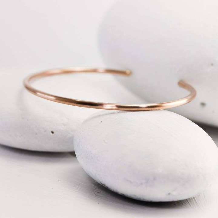 Matte Cuff in Rose Gold for wholesale by Lotus Stone Jewelry