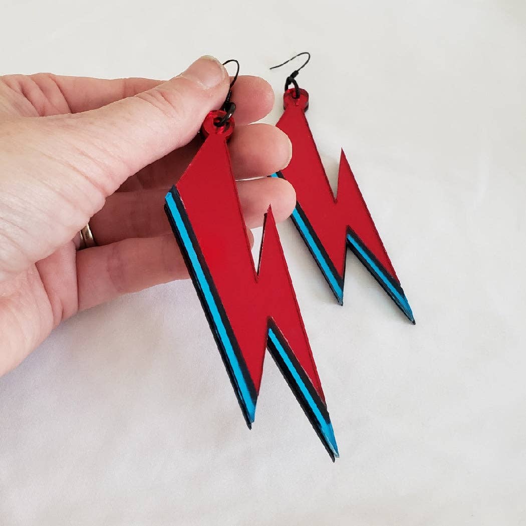 Mixtape Your Life - Wholesale Dangle Earrings - Glam Rock Lightning Bolt Earrings1
