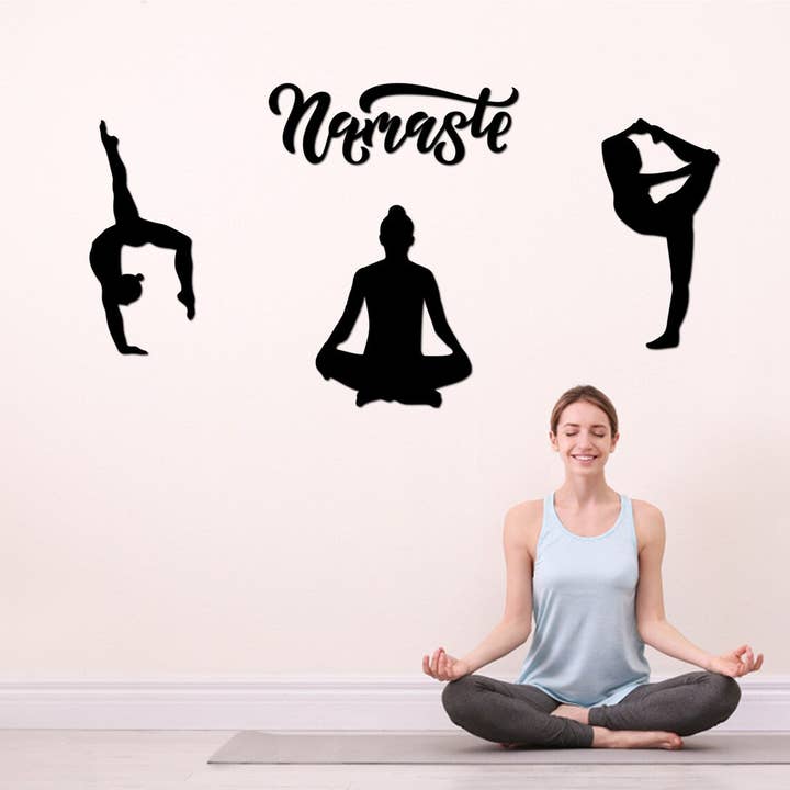 Yogaset Metalen wanddecoratie voor wholesale door benjashop