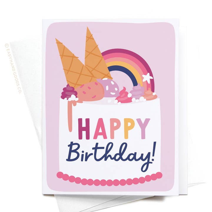 Happy Birthday Eiskuchen-Grußkarte für den Großhandel von Easyhand Goods – formerly Onderkast