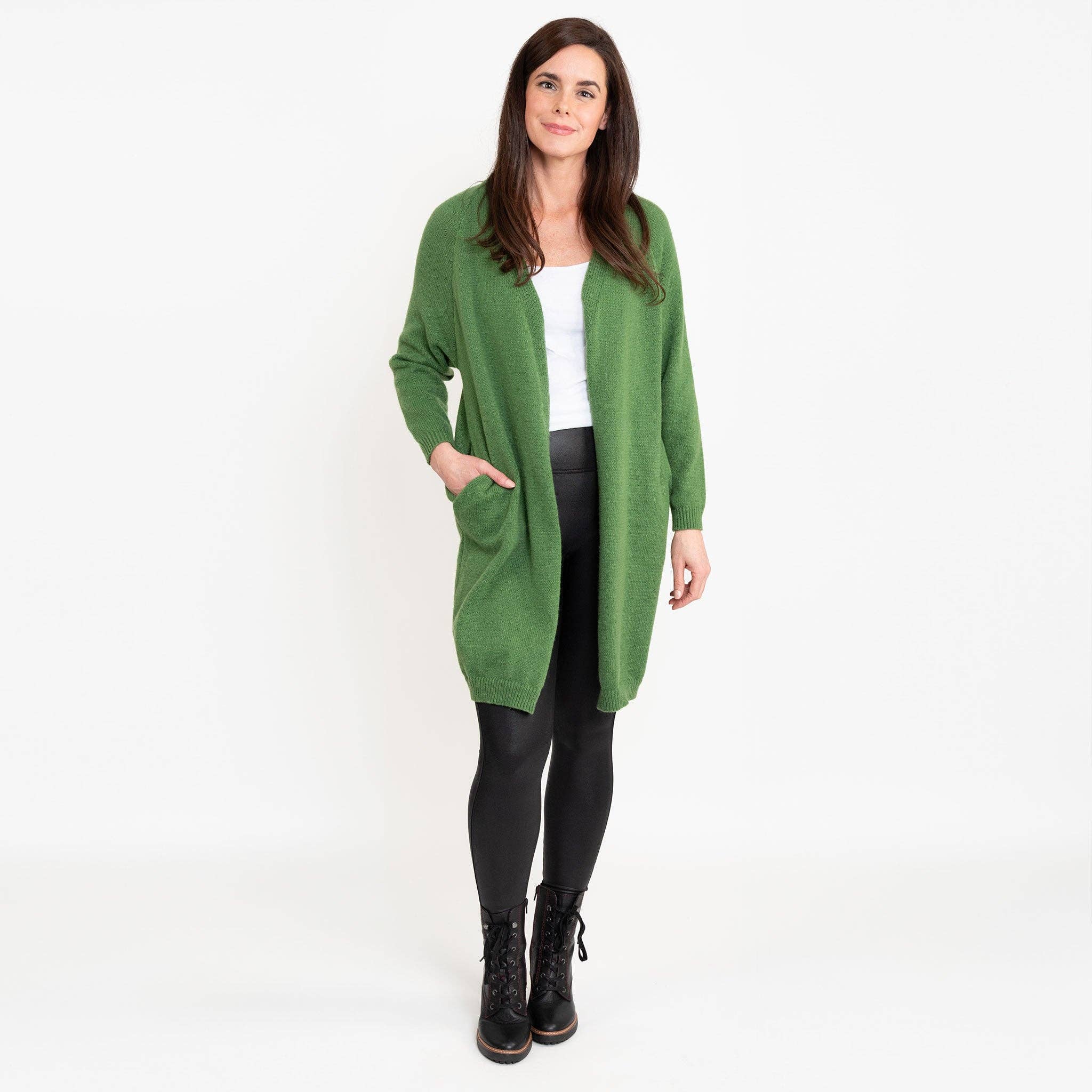 Elsie & Zoey – Cardigan - Mulher por atacado – Cardigã de Malha Madison Aberto à Frente com Malha Escovada e Manga Comprida10