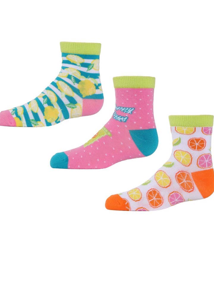 MeMoi Citroner Ankel Strømper 3-Pack for engroshandel hos Infinity Classics International Inc.