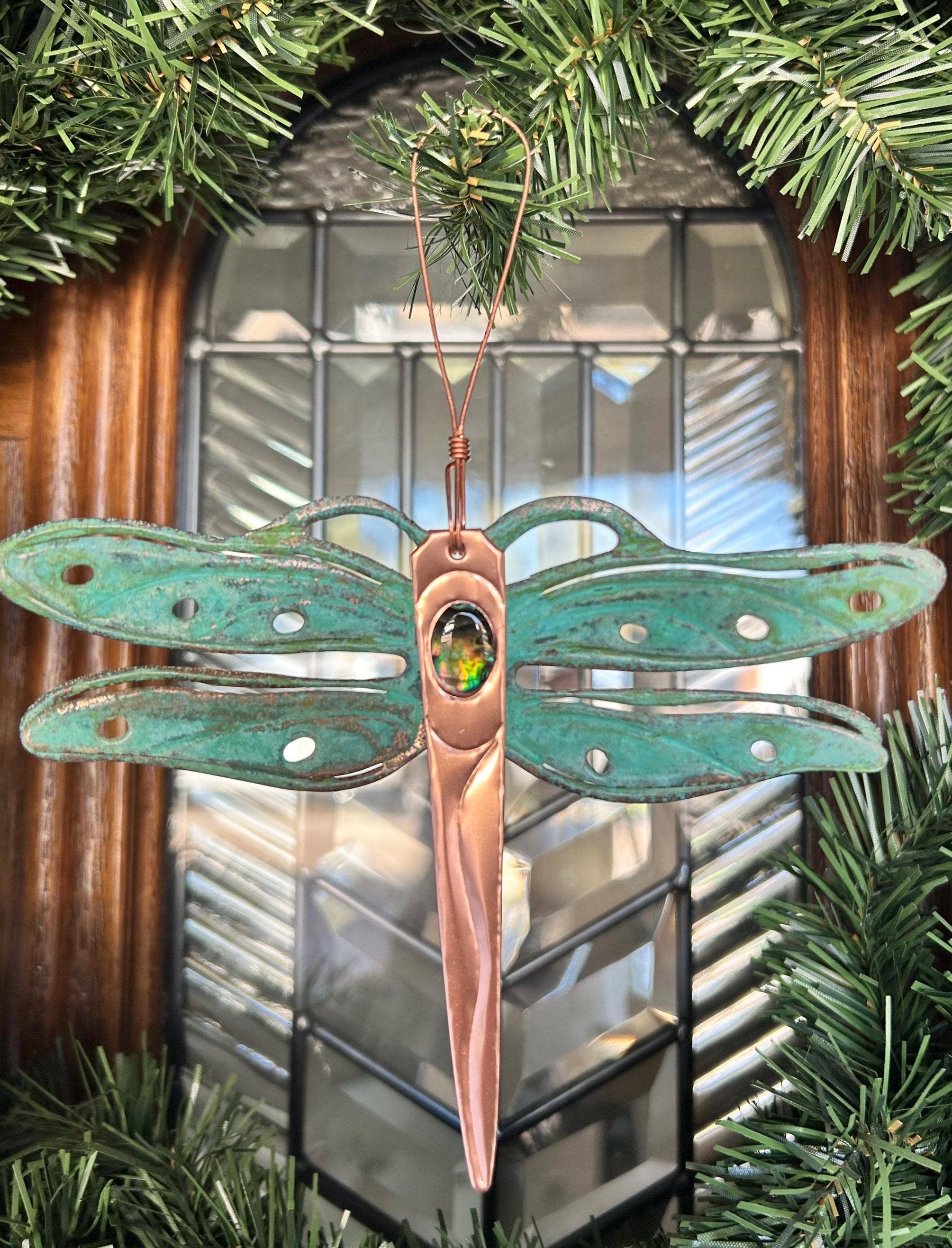 Dos Damas Designs – wholesale Ornament – Dragonfly Copper Christmas Ornament5