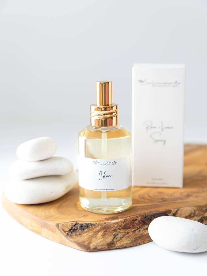 Clean Cotton Scent Organic Room & Linen Spray for wholesale by Luminouscents
