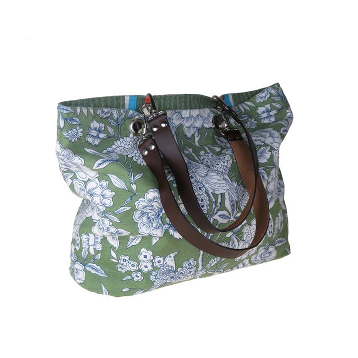 Supplement D'Am - Wholesale Tote Bag - Women's - Heritage reversible cotton bag with bird pattern