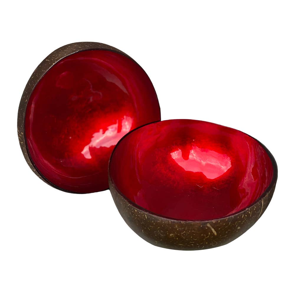 VIE - Wholesale Decorative Plate/Dish/Bowl - Hand-Painted Coconut Bowls, Lacquered, Set of 216