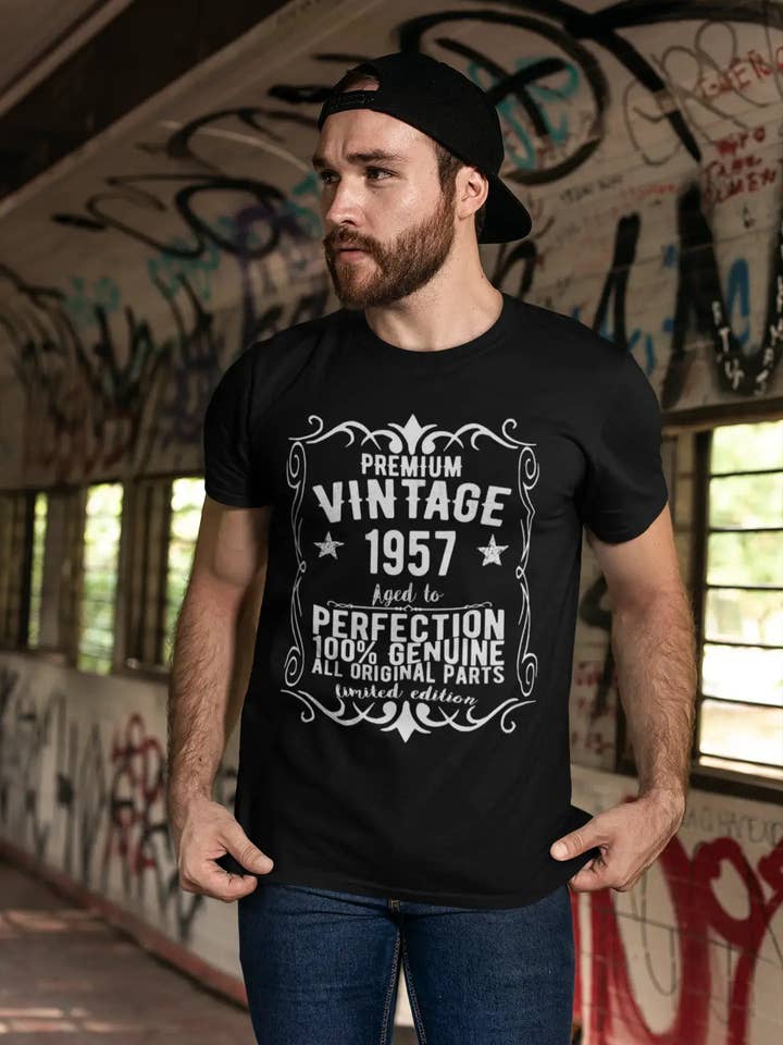 Camiseta vintage para hombre, premium, vintage, año 1957 para venta al por mayor de ULTRABASIC