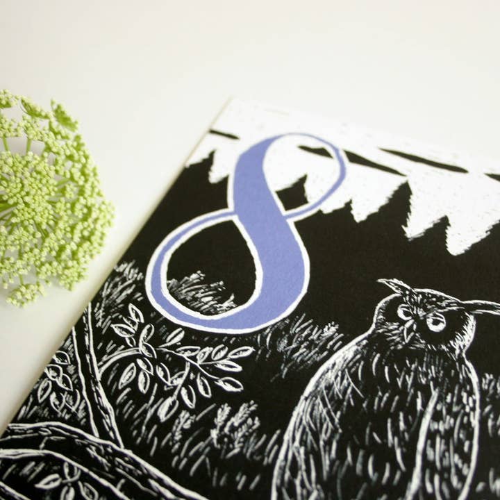 Katja Rub - Venta al por mayor Tarjetas de cumpleaños - Tarjeta postal de búho, tarjeta de cumpleaños para niños, animal del bosque