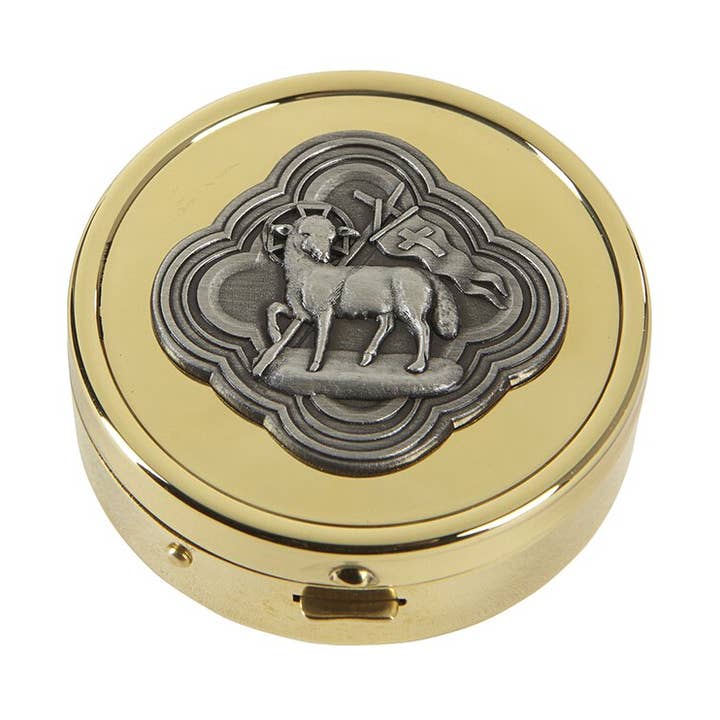 Agnus Dei Pyx Gold Plated for wholesale by Christian Brands Church Supply