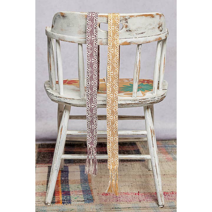 Pol Clothing - Wholesale Belt - Women's - Boho Paisley Tassel Belt4