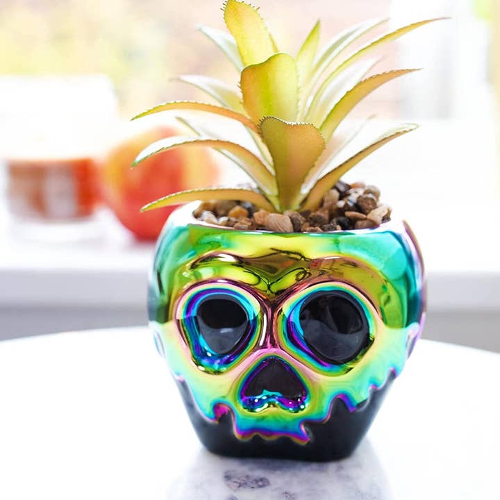 Silver Buffalo - Wholesale Artificial Plant - Disney Villains Poison Apple Mini Ceramic Planter