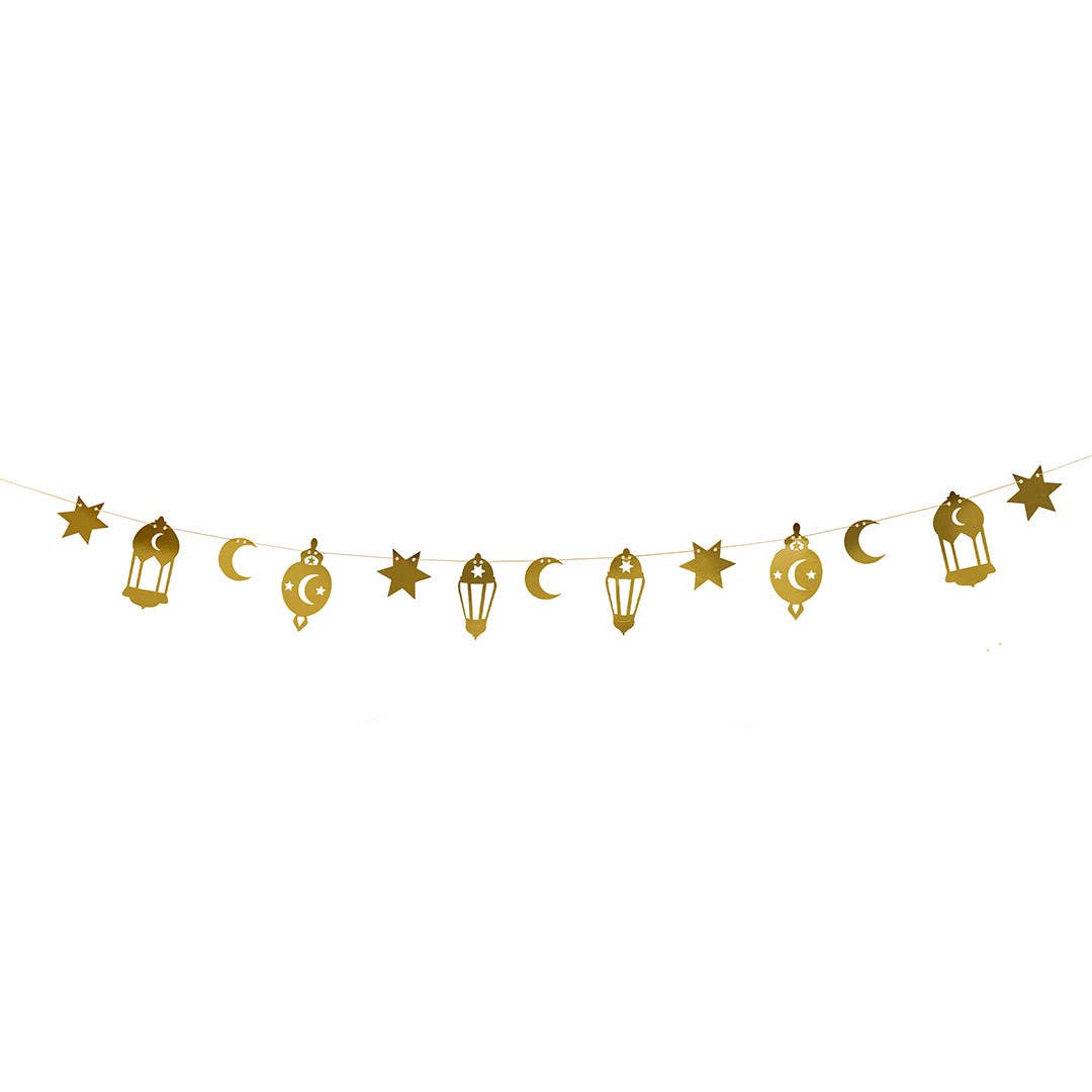 Hootyballoo by Club Green – wholesale Bunting/garland – Gold Ramadan Card Garland 2M1