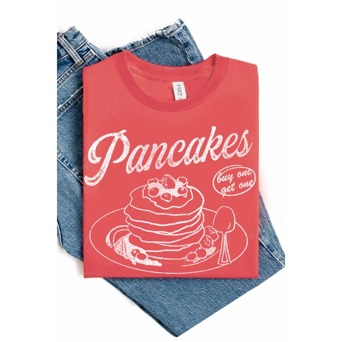 HRTandLUV - Wholesale T-Shirt (Graphic) - Women's - PANCAKES AND PANIC ATTACKS WASHED GRAPHIC TEE5