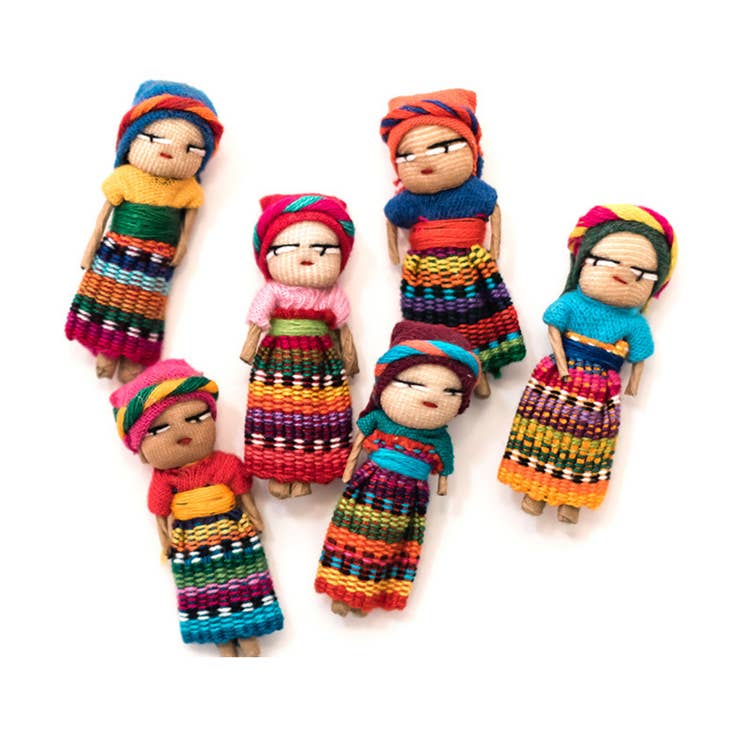 Maya Traditions Five Large Guatemalan Worry Dolls in A Box