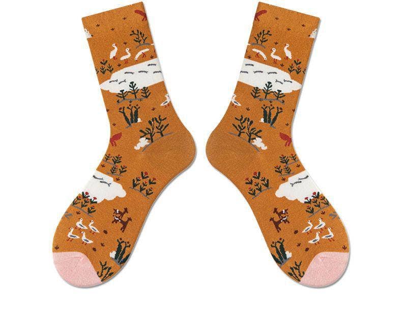 Tourtiwi - Vendita all'ingrosso Calzini - Unisex - Calzini retrò personalizzati in cotone calze mid-tube10