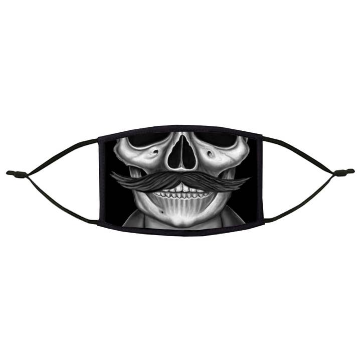 The Mustache Adjustable Face Mask for wholesale by Bronze Baboon
