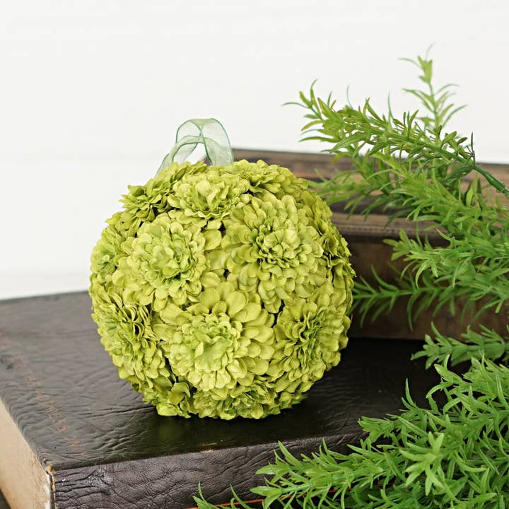 Impressive Enterprises, Inc. - Wholesale Artificial Flowers - ISB81620- 4.5in Green Mums Ball-