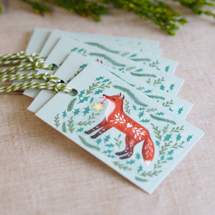 Forest Animals Christmas Gift Tags Pack for wholesale by Watercolour Sky
