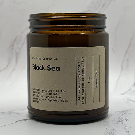 Black Sea - 9oz Soy Candle for wholesale by One Drop Candle Co.