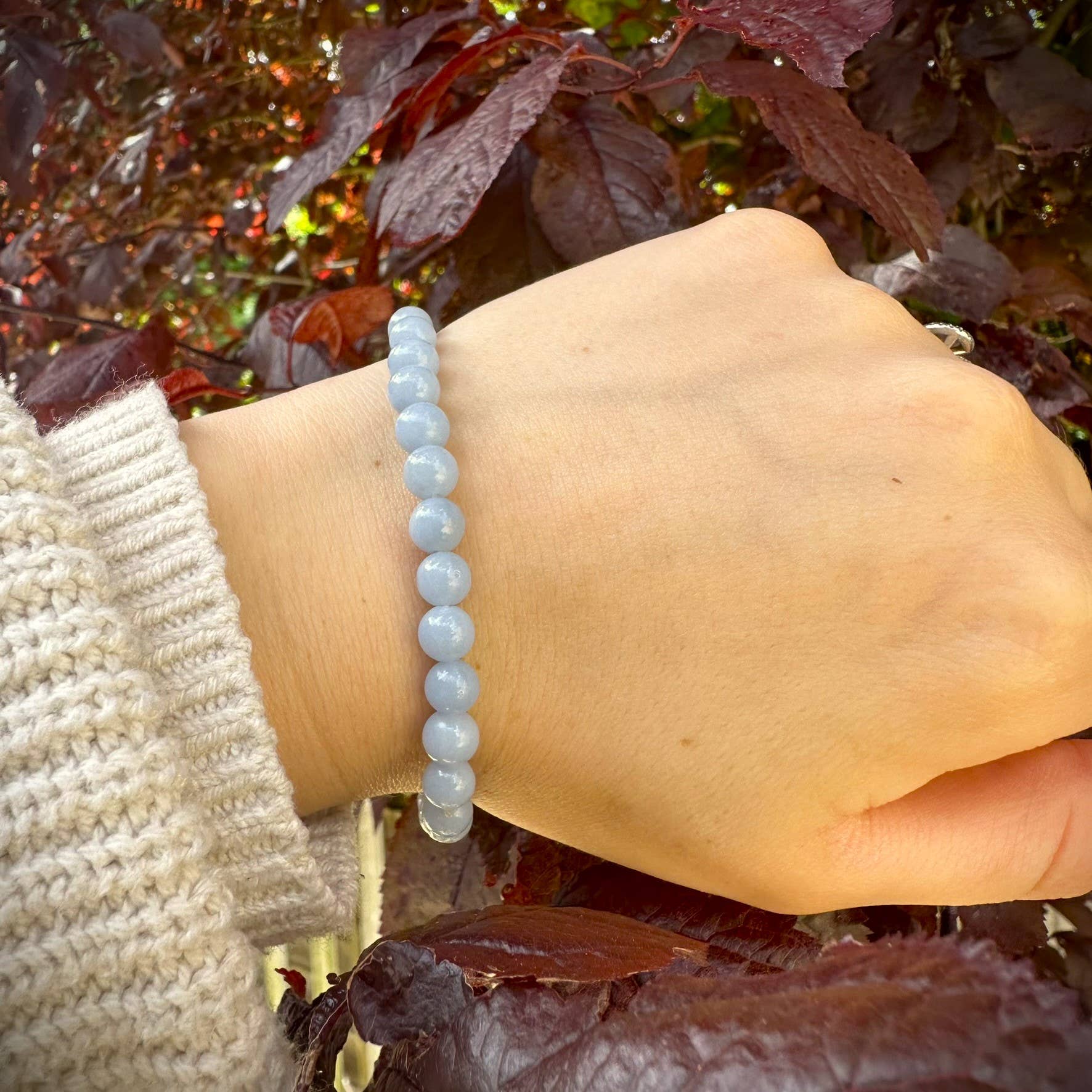 Wise Skies - Wholesale Beaded Bracelet - 6mm Beaded Crystal Stone Bracelets Natural Healing Jewelry 5