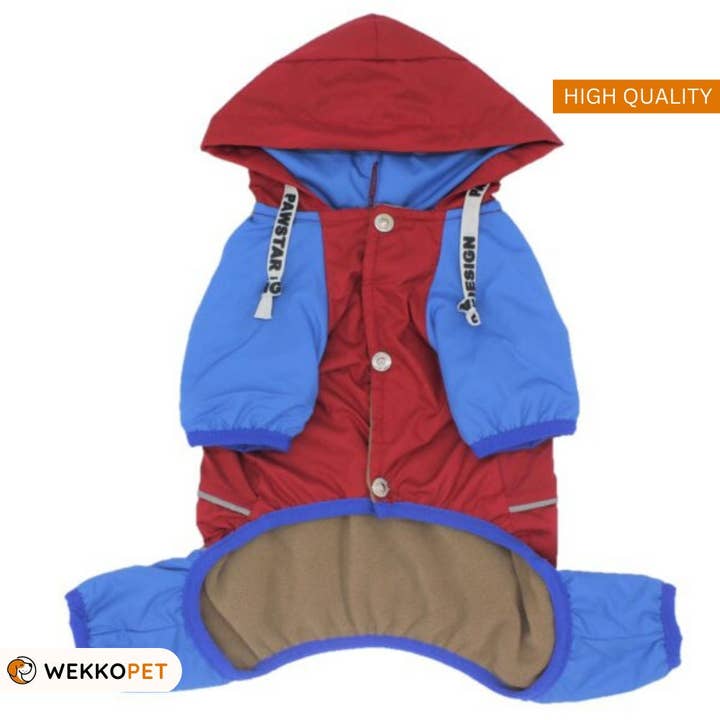 (SET OF 5) High-Quality Dog Jacket Coat -Cargo Pocket Red- Perfect Dog Lover Gift - WEKKOPET for wholesale by WEKKOPET