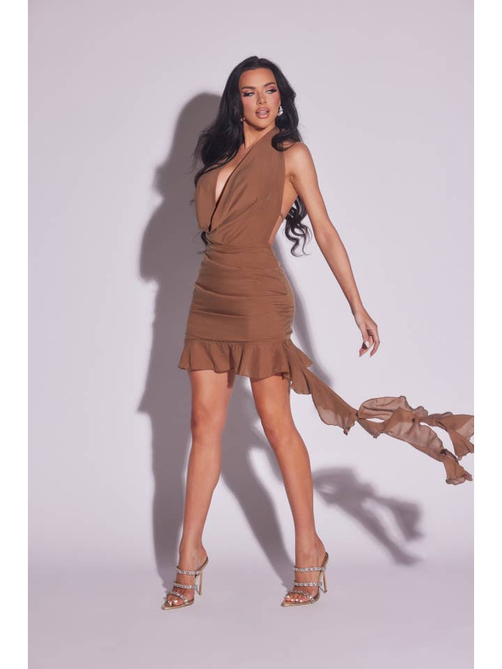WFFS - Vente Robe – femme - Robe Mini Écoulée Céleste3