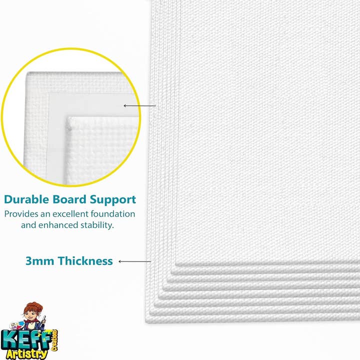 Keff Creations - Wholesale Painting paper - 12 Pack Canvases for Painting - 9x12 Panels Set Boards4