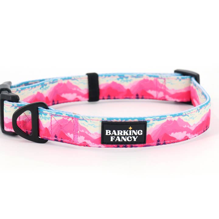Mountainscape Adjustable Dog Collar - Pink for wholesale by Barking Fancy