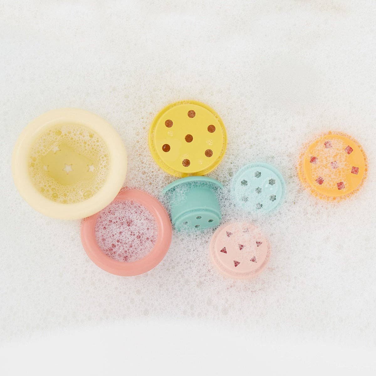 Bieco Spielwaren - Wholesale Stacking Rings Game - Baby - Silicone Stacking Cups Tropical Vibes2