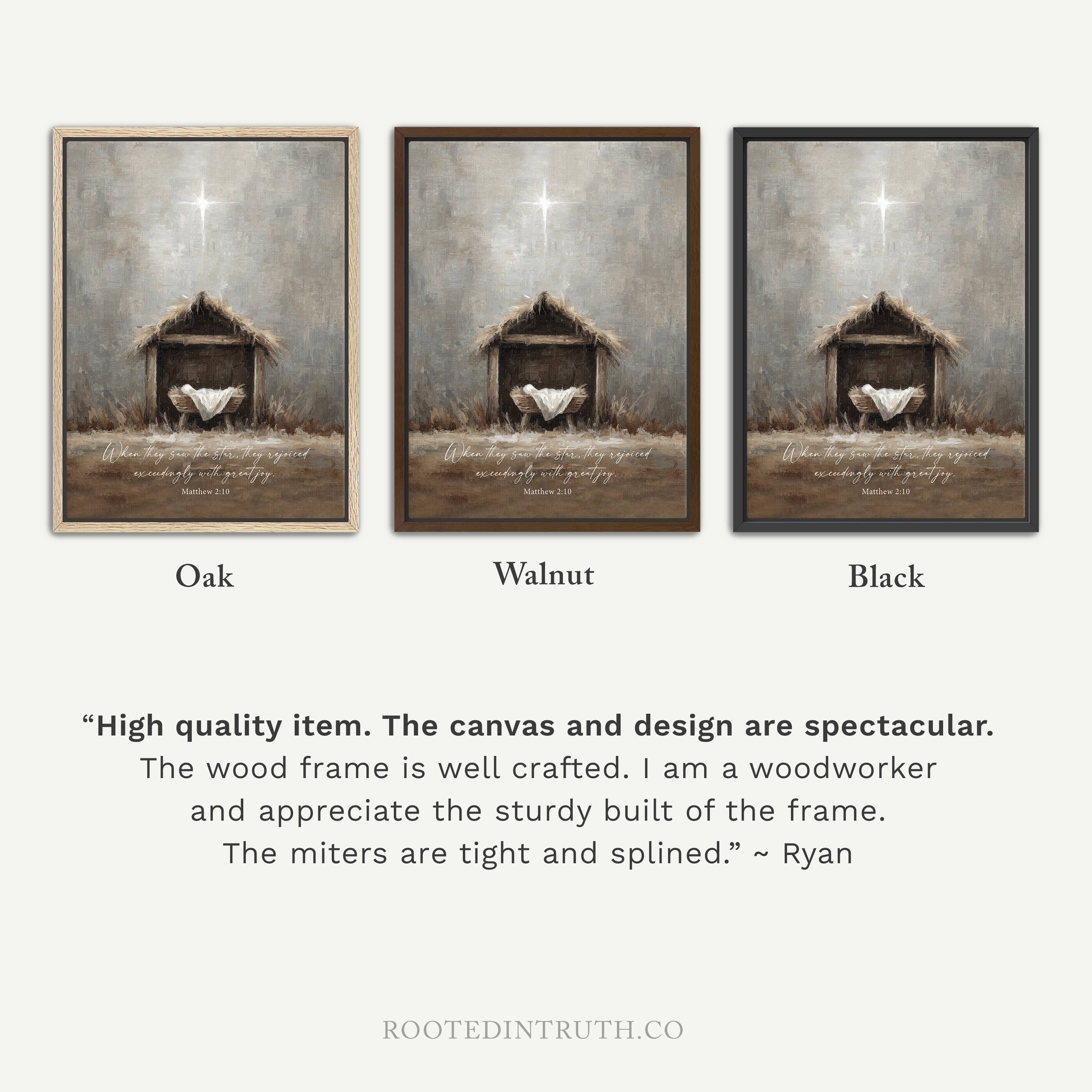 Rooted in Truth – Engroshandel Kunsttryk – Fødsel Jul Kristent Kunsttryk, Lærred, Dekoration, Gave2