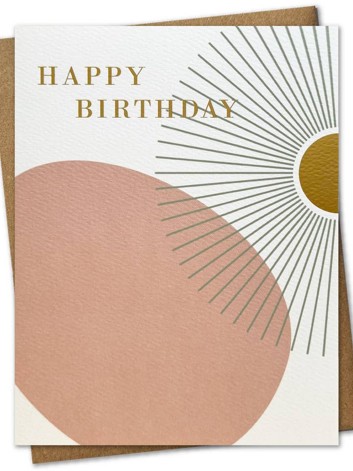 LUXE | Biglietto d'auguri Starburst moderno in lamina dorata per la vendita all'ingrosso da parte di The Card Bureau