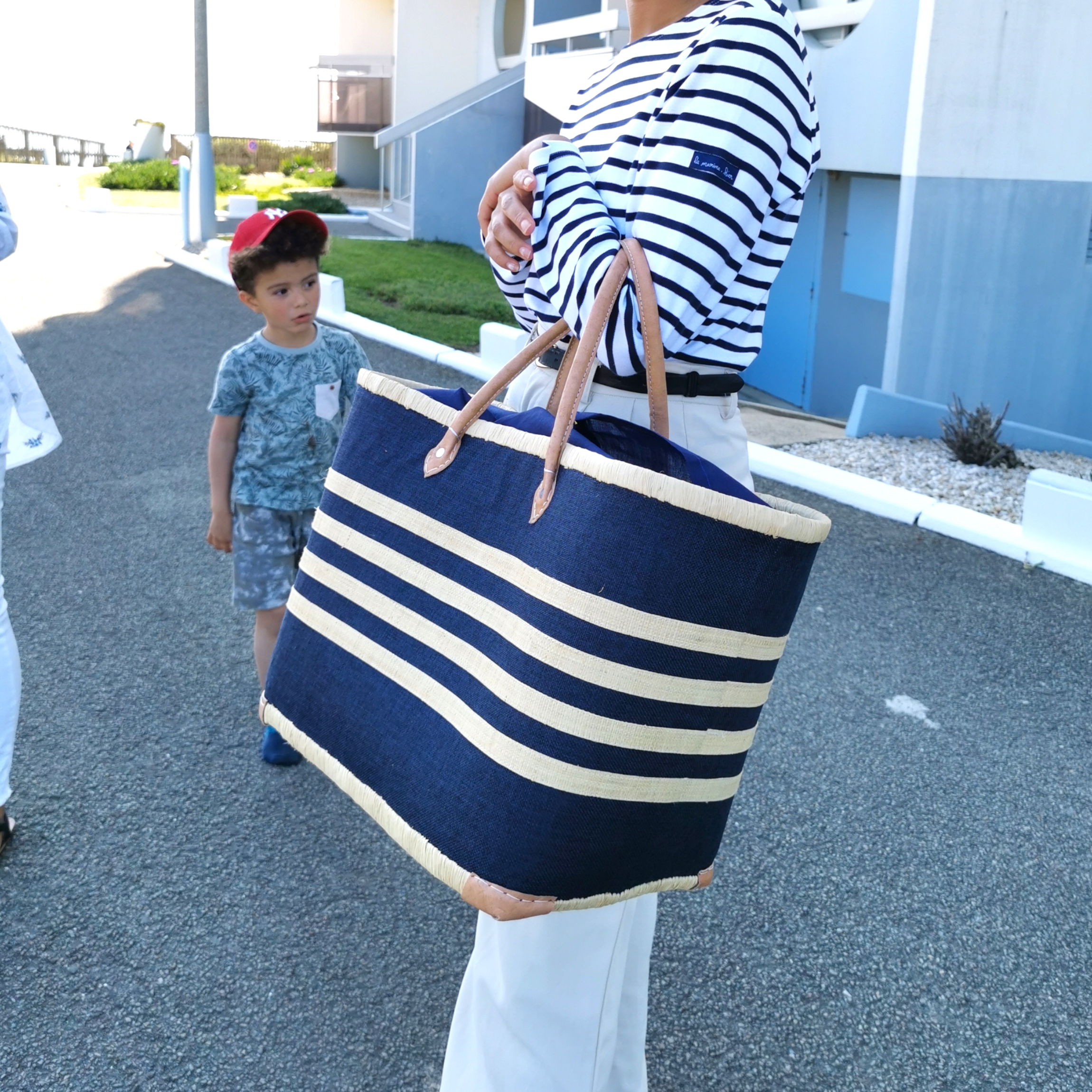 Nature et Fibre – wholesale Beach bag – Extra large beach bag, XXL woven straw basket4