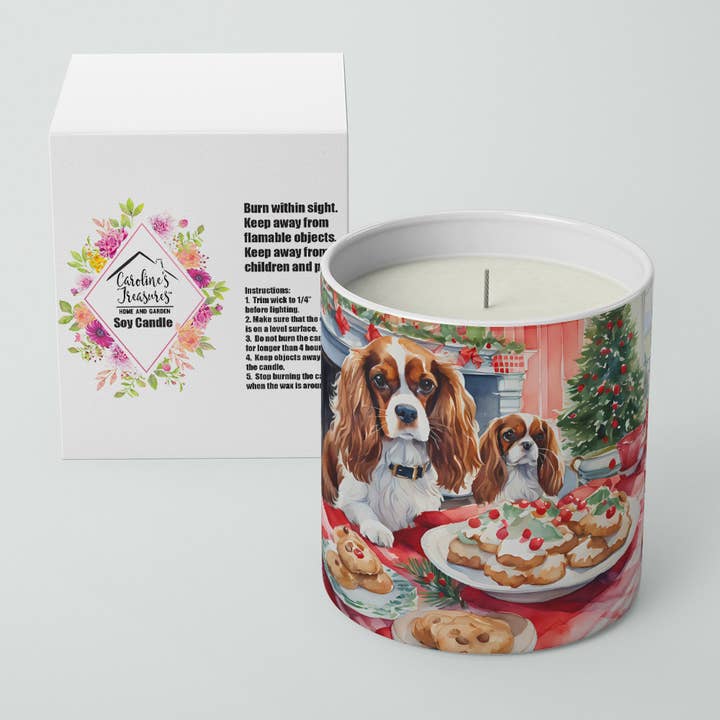 Cavalier Spaniel Christmas Cookies Soy Candle DAC3763 for wholesale by Caroline's Treasures