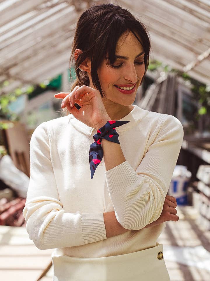 Rambuteau Floral silk bracelet for wholesale by Petitjean Paris